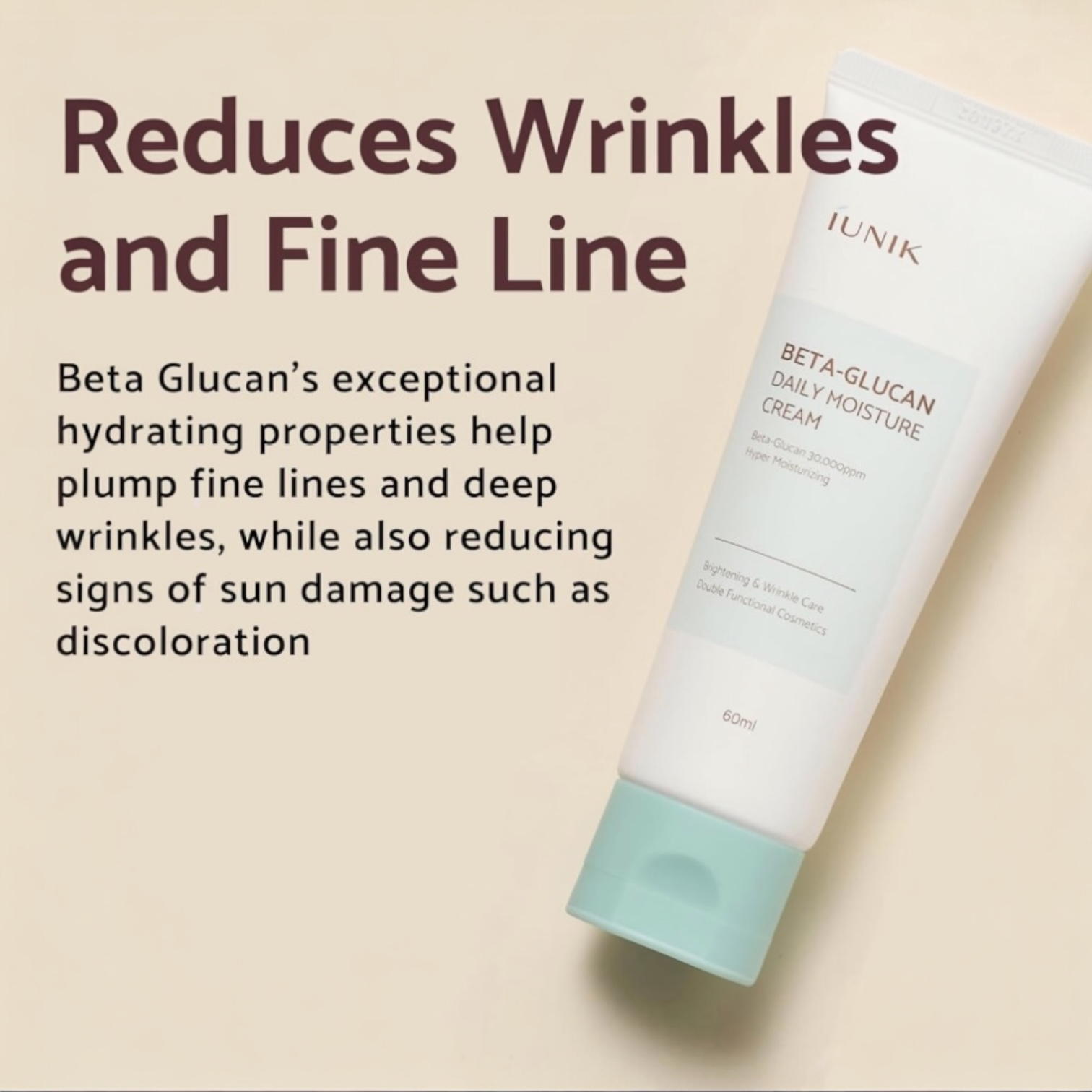 IUNIK - Beta glucan daily moisture cream 60ml