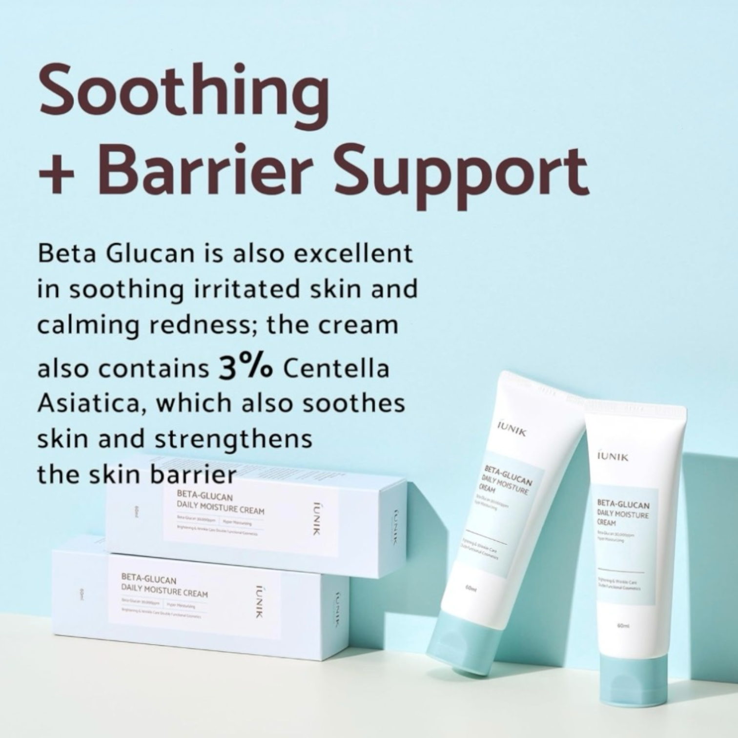 IUNIK - Beta glucan daily moisture cream 60ml